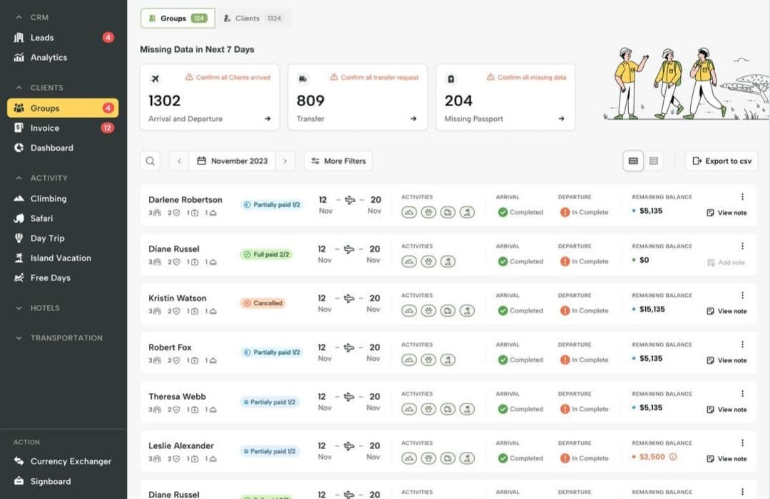 TourOps Travel Agency CRM